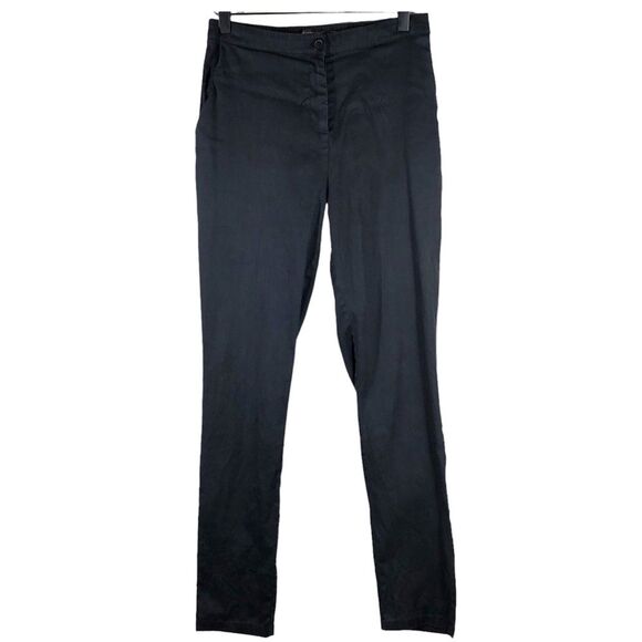 Gudrun Sjoden Black Linen Cotton Blend Tapered Trouser Pants Size Small - Picture 1 of 7